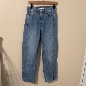 Denim Forum The 90’s Seam High Rise Barrel Jean